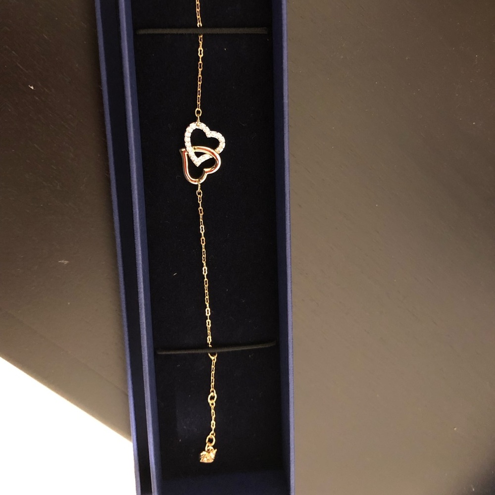 Swarovski two hearts bracket